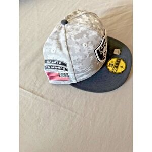 2024 NFL Salute to Service Las Vegas Raiders Fitted Hat Sz 8 New Era 59FIFTY NWT